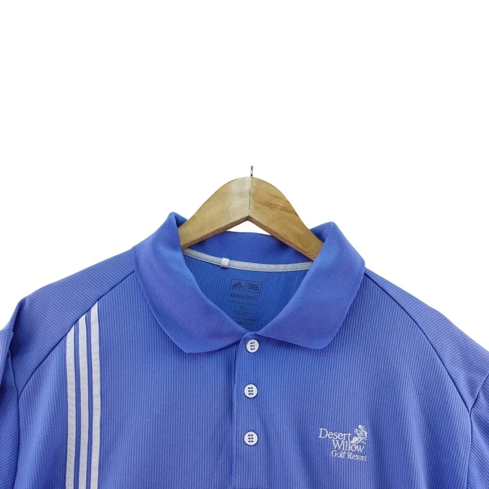 Adidas Men's Blue Golf Polo Shirt ClimaCool‎ Size XL Performance Stretch Rugby
